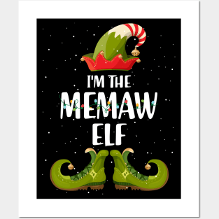 Im The Memaw Elf Christmas Posters and Art